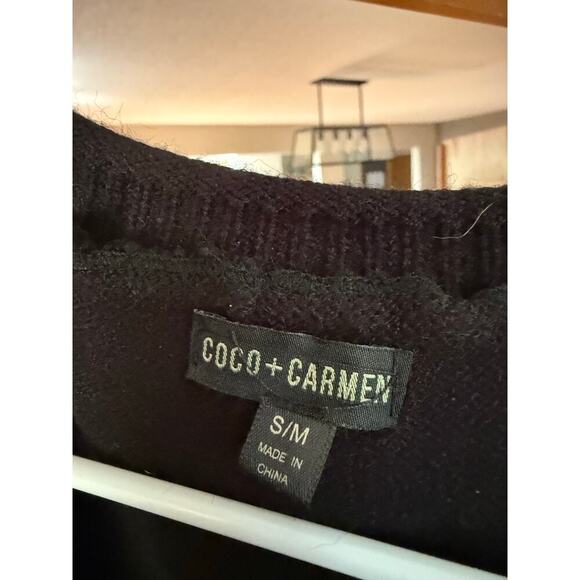 Cocoa & Carmen open duster Cardigan 
fabric fringe detail. On cuffs, pocket s/m - Picture 8 of 8